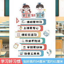 《班主任寄语初中高中班级文化墙布置装饰标语贴画教室励志墙贴贴纸A-学习好习惯大》[94M]百度网盘|pdf下载|亲测有效